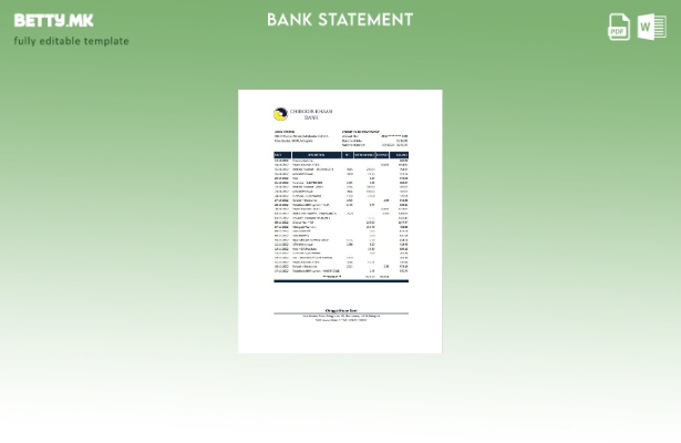 модерен стил Монголија Chinggis Khaan банкарски извод на ексел шаблон